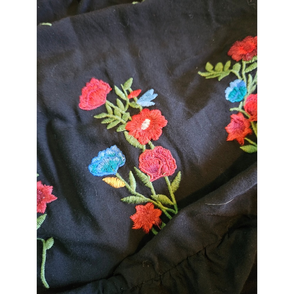 Torrid Black Floral Embroidered Babydoll Mini Dress Plus Size 3 (3x) - Picture 7 of 7